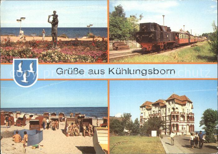 Kuehlungsborn Ostseebad Strand Schmalspurbahn-Molli Erholungsheim-Schloss am Mee