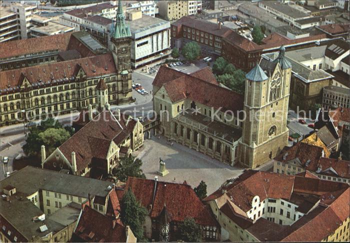 BRAUNSCHWEIG CITY Fliegeraufnahme Burgplatz mit Rathaus