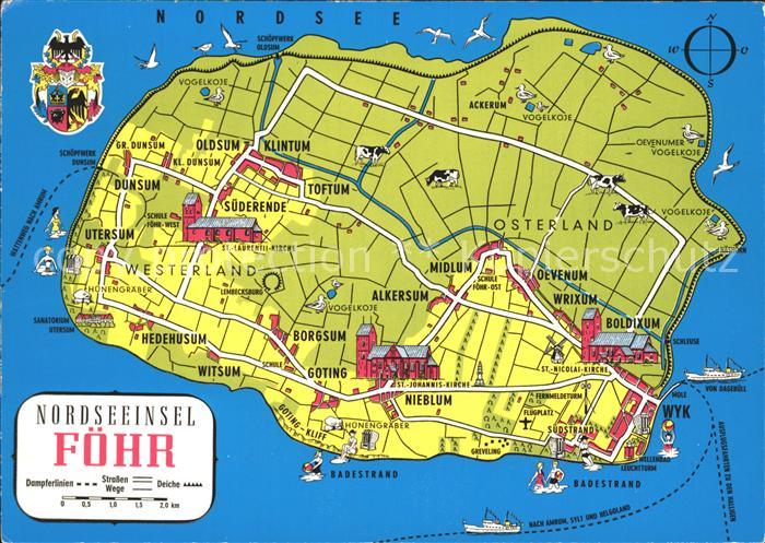 Insel Foehr Lageplan