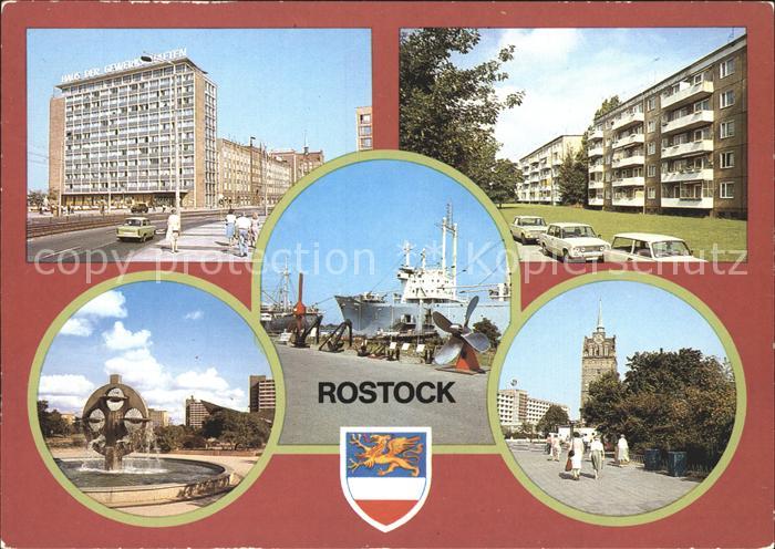 ROSTOCK  CITY Lange-Strasse Pawlowstrasse Wasserspiel Kroepeliner-Tor