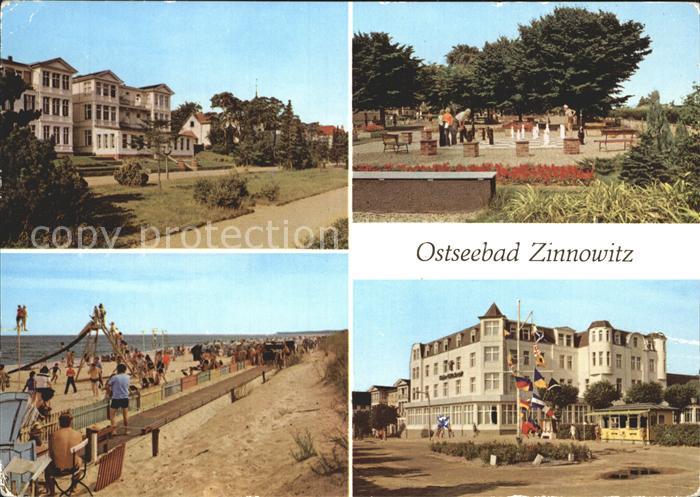 Zinnowitz Ostseebad Promenade Strand Minigolf Kegelbahn Ferienheim der IG Wismut