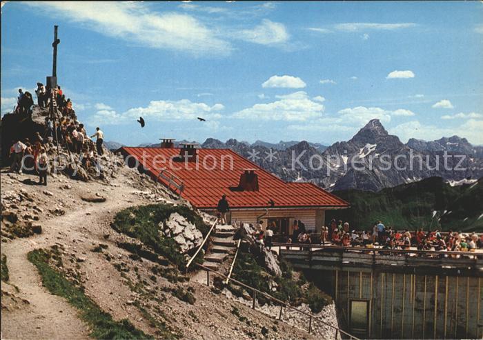 Nebelhorn Gipfelstation mit Hochvogel