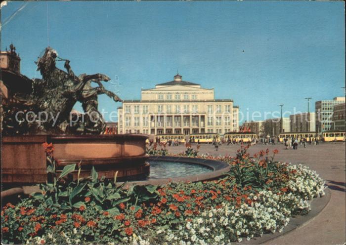 LEIPZIG Sachsen Opernhaus Mendebrunnen