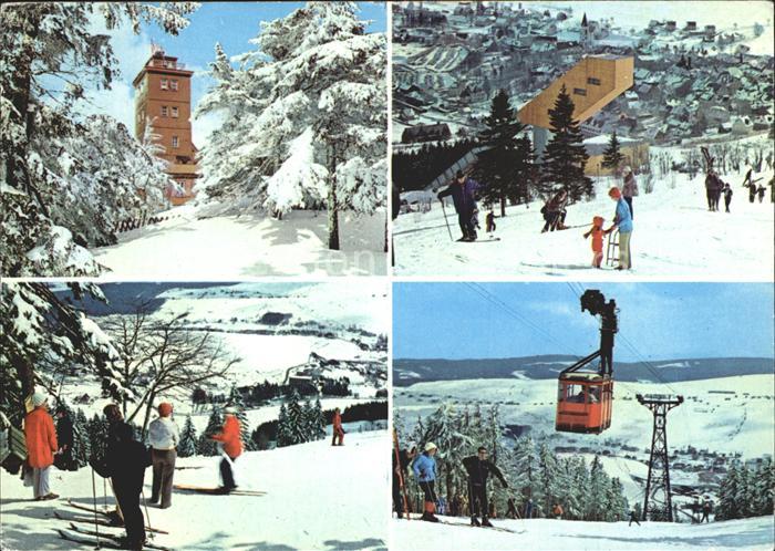 Oberwiesenthal Erzgebirge Fichtelberg Skischanze Seilbahn