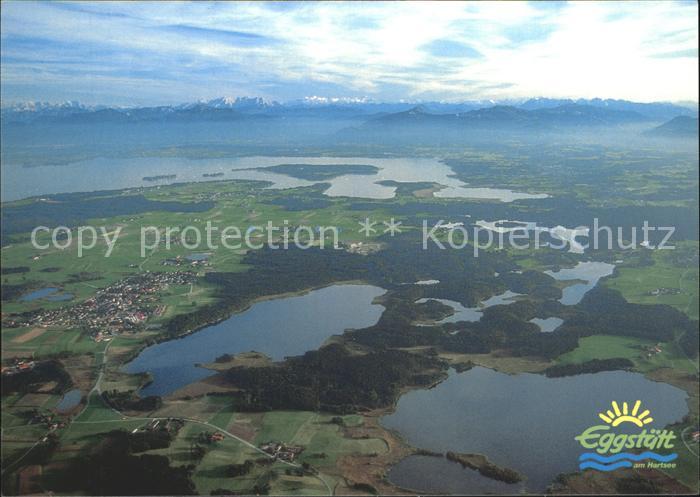 Eggstaett Oberbayern Fliegeraufnahme Chiemsee und 17 Seen