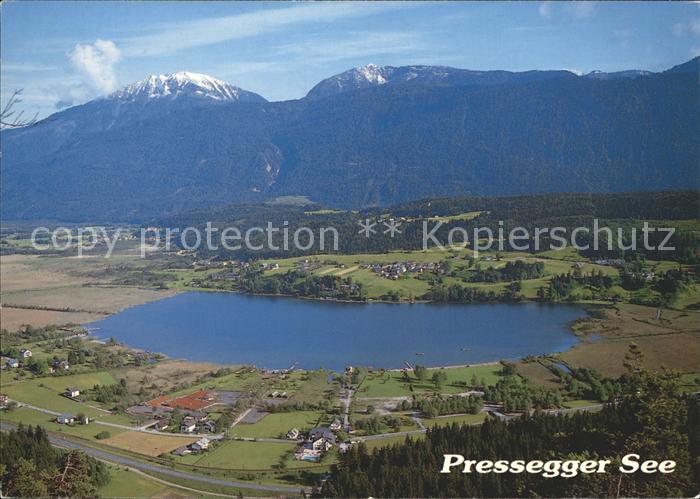 Pressegger See Fliegeraufnahme mit Presseggen Passriach