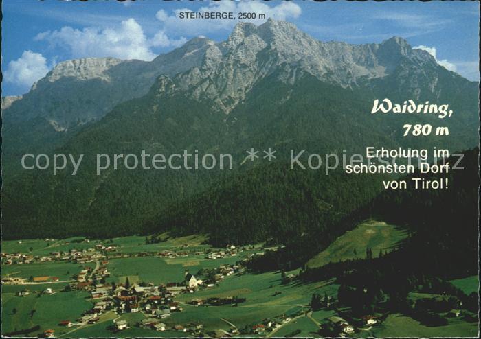 Waidring Tirol mit Steinberge Fliegeraufnahme