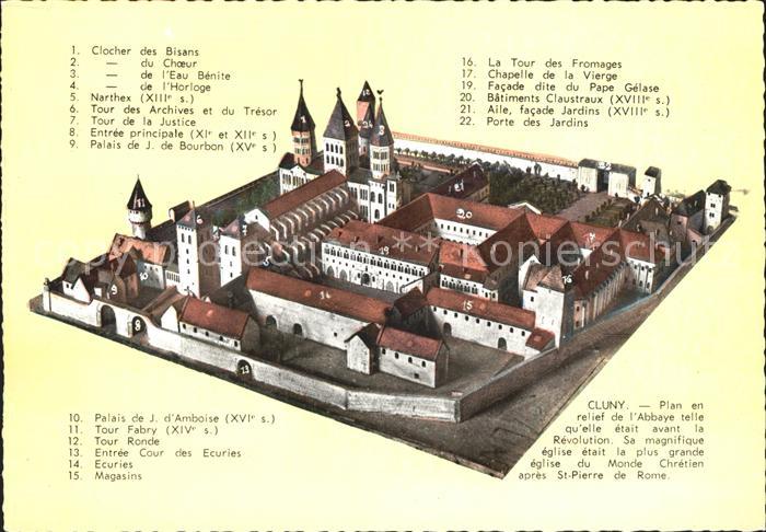 Cluny Plan en relief de L Abbaye