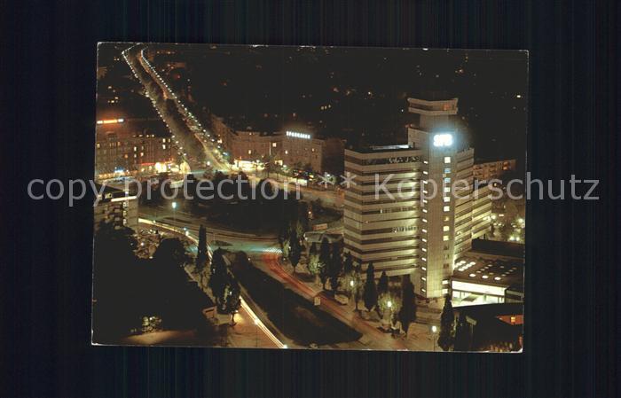 BERLIN  CITY Fliegeraufnahme Sender Freies Berlin bei Nacht