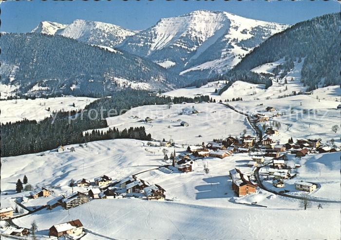 Steibis Oberstaufen Bayern Fliegeraufnahme mit Rindalphorn Hochgrat