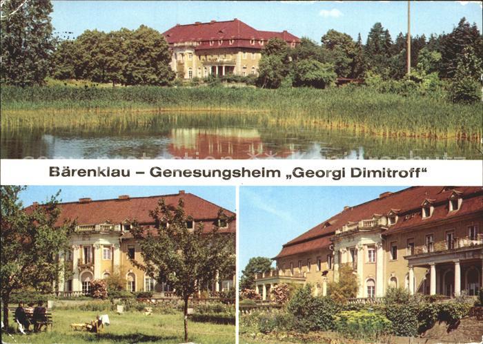 Baerenklau Niederlausitz Genesungsheim Georgi Dimitroff
