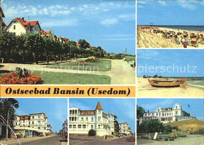 Bansin Ostseebad Strandpromenade Karl Marx Strasse FDGB Erholungsheim Strand Fis