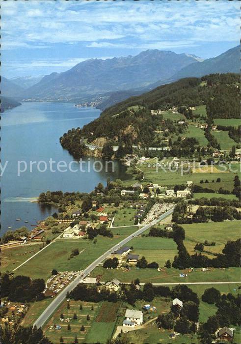 Doebriach Millstaettersee Alpenseebad Alpen Fliegeraufnahme