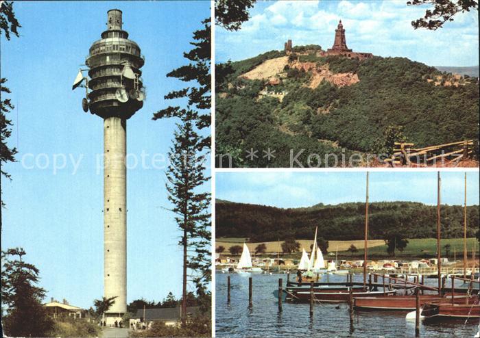 Kulpenberg Fernsehturm Kyffhaeuser Denkmal Talsperre Kelbra Boote