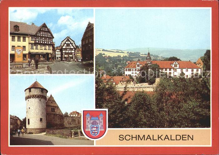 Schmalkalden Thueringen Altmarkt Pulverturm Schloss Wilhelmsburg