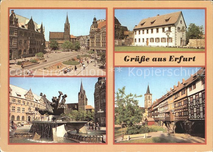 ERFURT  CITY Anger Georgenburse Angerbrunnen Kraemerbruecke