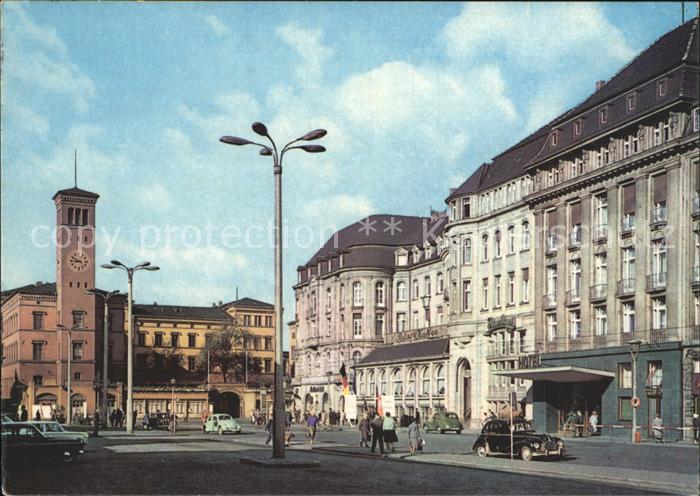 ERFURT  CITY Bahnhofsplatz mit HO Hotel Erfurter Hof