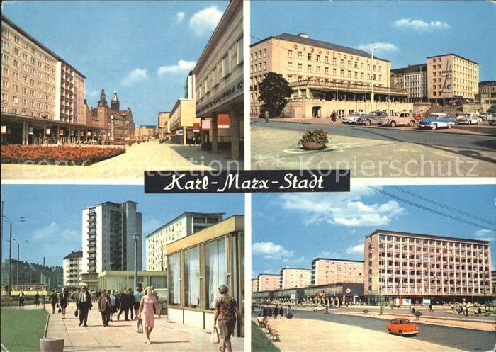 Karl-Marx-Stadt CHEMNITZ Rosenhof  Wilhelm Pieck Strasse Interhotel Chemnitzer H