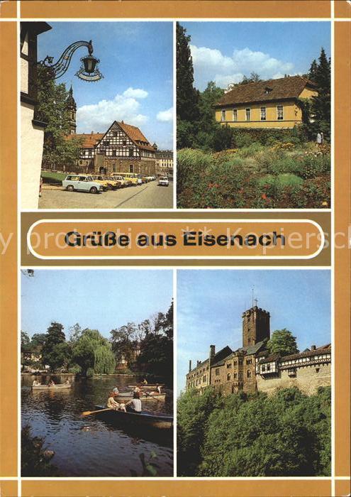 Eisenach Thueringen Residenzhaus Lutherplatz Kartausgarten Prinzenteich Wartburg