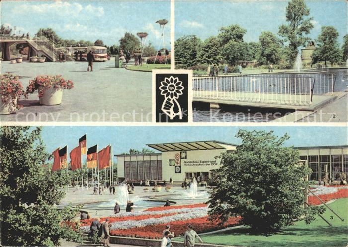 ERFURT  CITY Internationale Gartenbauausstellung Bruecke Iga Express Wasserachse