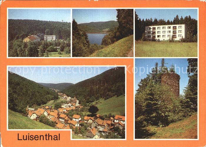 Luisenthal FDGB Erholungsheim Ohratalsperre Ruine Kaefernburg Panorama