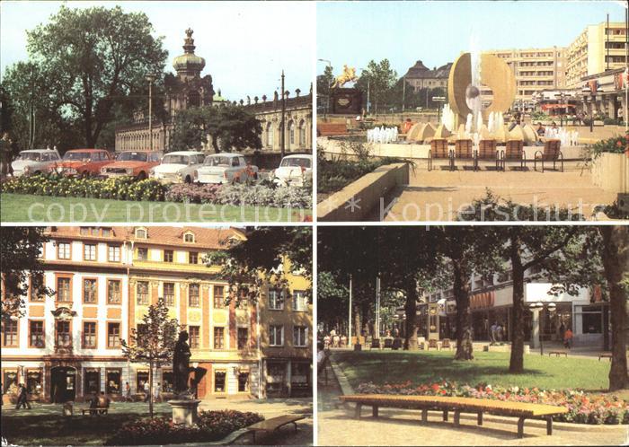 DRESDEN Elbe Zwinger Neustaedter Markt Strasse der Befreiung
