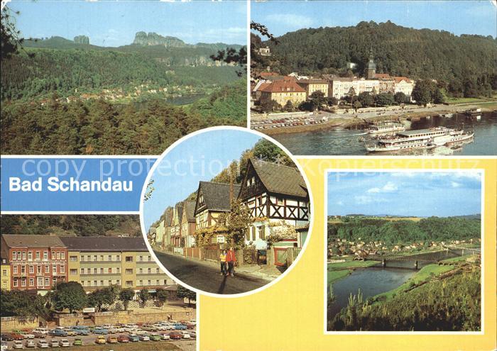 Bad Schandau Schrammsteine Dampferanlegestelle FDGB Erholungsheim OT Postelwitz