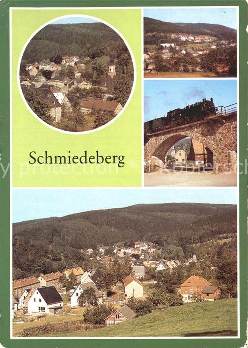 Schmiedeberg  Dippoldiswalde Teilansichten Eisenbahnbruecke Dampflokomotive