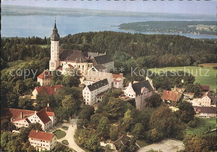 Andechs Kloster am Ammersee Fliegeraufnahme