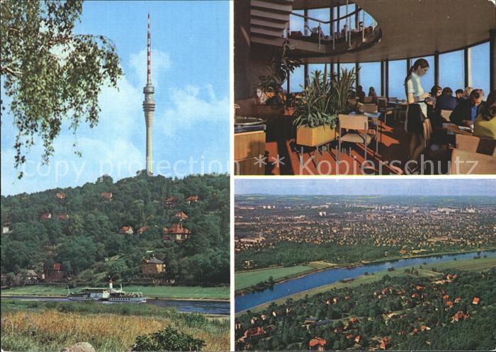 DRESDEN Elbe Blick vom Fernsehturm Restaurant