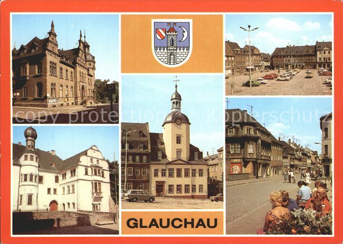 Glauchau Post Schloss Rathaus Markt Dr Friedrichs Strasse