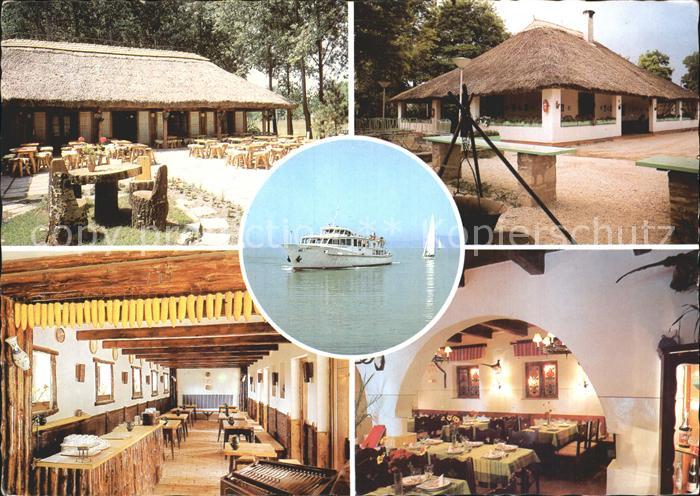 Fonyod Fuerdoe Gaststaette Restaurant am Plattensee Ausflugsboot