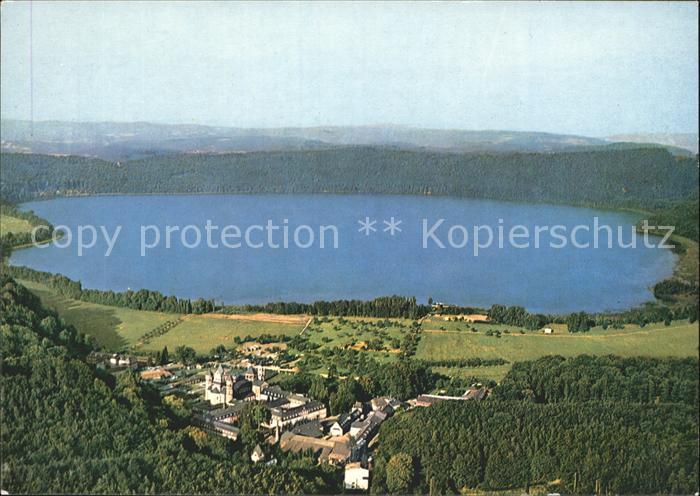 Maria Laach Glees Abtei Laacher See Fliegeraufnahme