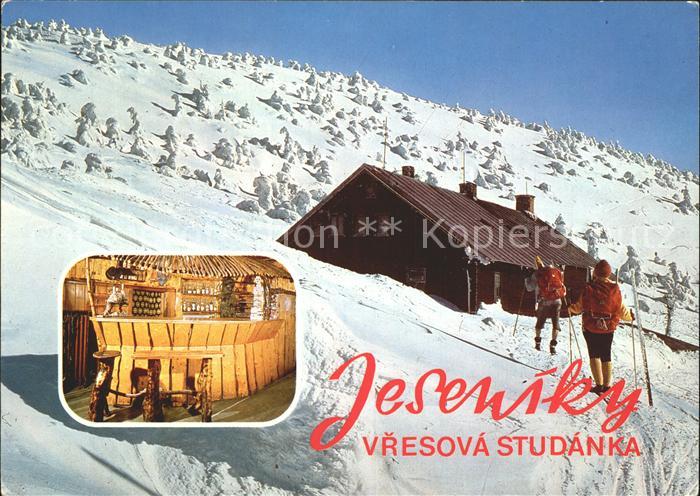 Vresova Turisticka chata Jeseniky Berghuette Altvatergebirge Winterpanorama