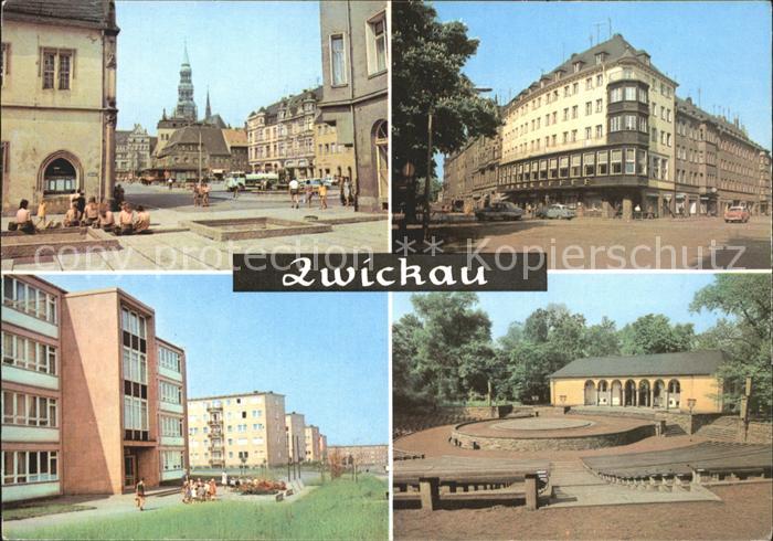 Zwickau Sachsen Markt Ringkaffee Stadtteil Eckersbach Freilichtbuehne