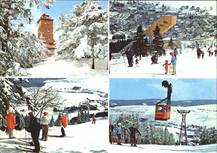 Oberwiesenthal Erzgebirge Wetterwarte Sprungschanze Skispringen Skihang Fichtelb