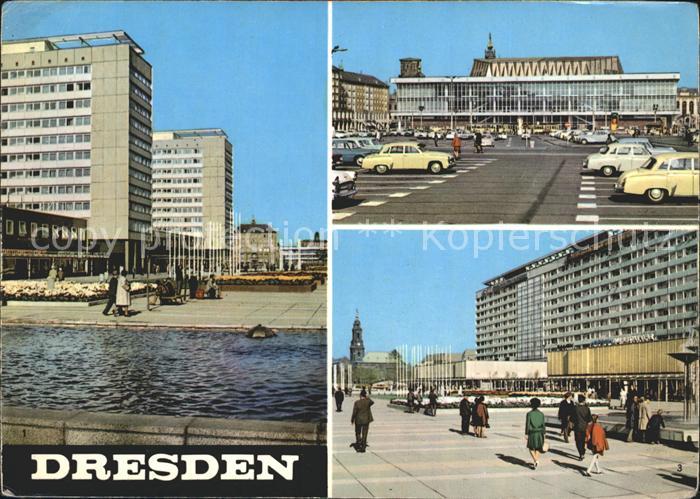 DRESDEN Elbe Interhotels Prager Strasse Wohnzeile Kulturpalast