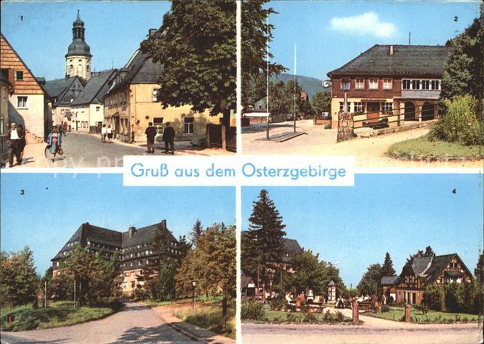 Geising Erzgebirge Haupstrasse Kurort Kipsdorf Bahnhof Altenberg Sanatorium Ober