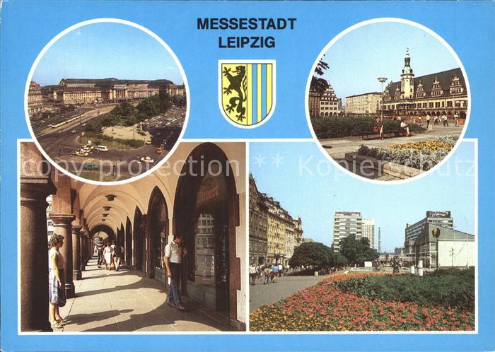 LEIPZIG Sachsen Hauptbahnhof Markt Rathausarkaden Sachsenplatz Messestadt