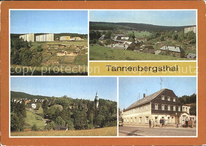 Tannenbergsthal Vogtland Neubaugebiet Teilansicht uebersicht Gaststaette Zur Tan