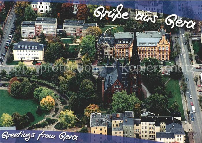 Gera Johanniskirche Zabel Gymnasium Fliegeraufnahme