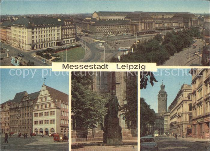 LEIPZIG Sachsen Hotels Alte Waage Markt Bach Denkmal Thomaskirche Turm Rathaus M