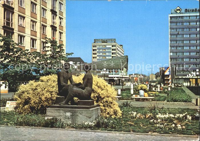 LEIPZIG Sachsen Reichsstrasse Skulptur Messestadt