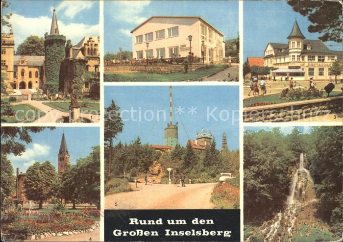 Grosser Inselsberg und Umgebung Schloss FDGB Heim Kurhotel Platz der Republik Wa
