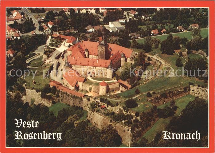 Kronach Oberfranken Veste Rosenberg Naturpark Frankenwald Fliegeraufnahme