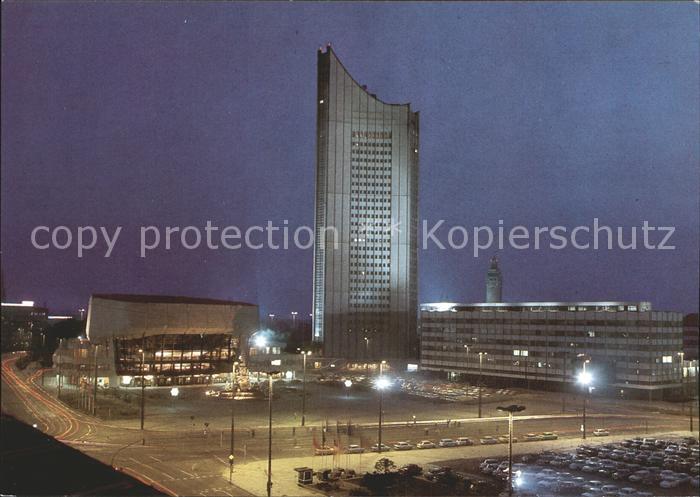 LEIPZIG Sachsen Karl Marx Platz Hochhaus Messestadt