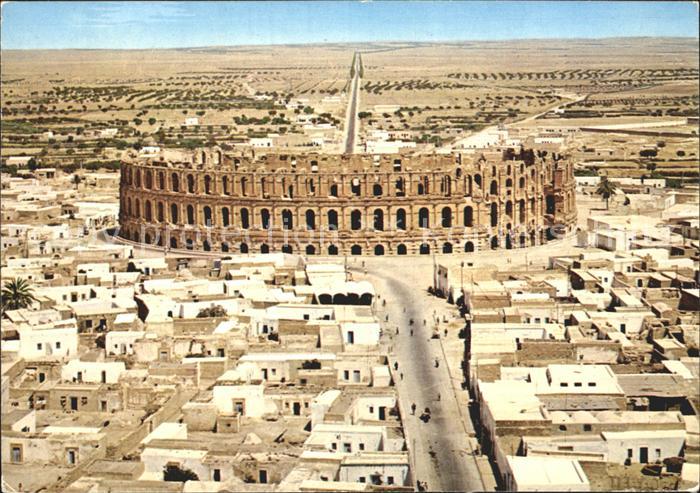El Jem Le Colisee Kollosseum Fliegeraufnahme