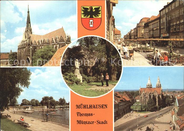Muehlhausen Thueringen Marienkirche Thomas Muentzer Denkmal Steinweg Naherholung