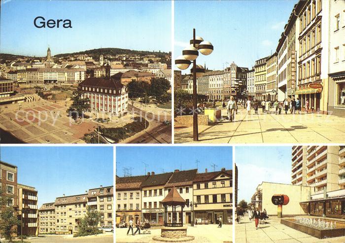 Gera Teilansicht Johannisstrasse Schuhgasse Zschochernstrasse Dr Rudolf Breitsch