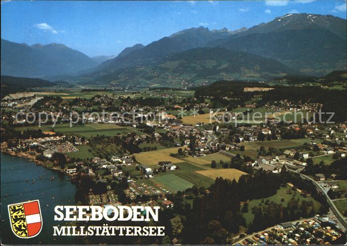 Seeboden Millstaettersee Alpenpanorama Fliegeraufnahme